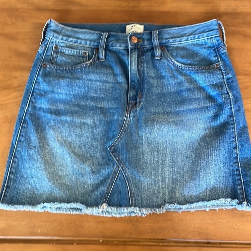 J Crew Denim Mini Skirt Size 29